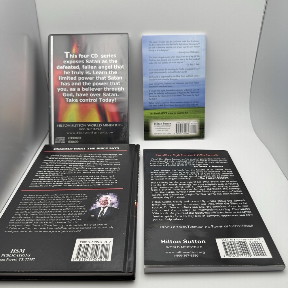Hilton Sutton Prophecy Books ~ The Antichrist Witchcraft ~ CD Set Satan Exposed - Picture 2 of 3